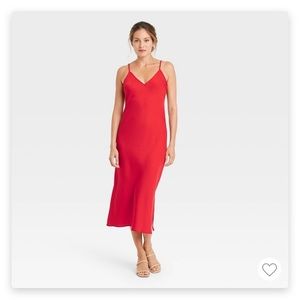 NWT A New Day Red Slip Dress - Size XXL